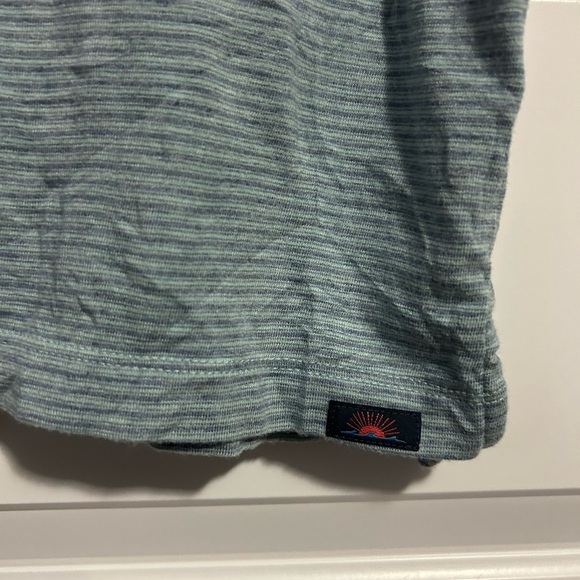 Faherty Striped Super Soft Polo Golf Shirt Classic Design - Picture 3 of 7